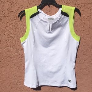 Fila Tennis/athletic shirt white and lime green